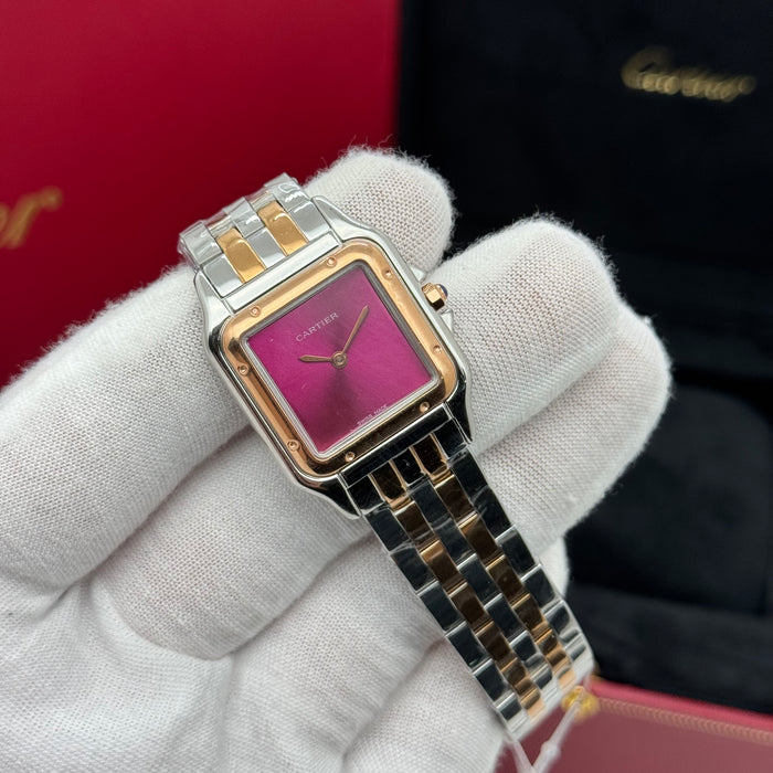 Cartier Panthère de Cartier 27MM Ladies Watch – Two-Tone Steel & Gold, Pink Dial