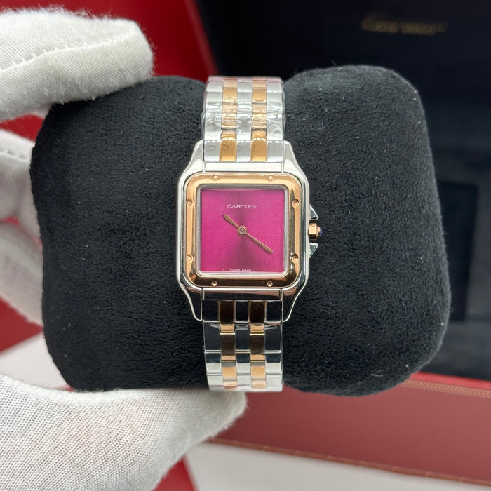 Cartier Panthère de Cartier 27MM Ladies Watch – Two-Tone Steel & Gold, Pink Dial