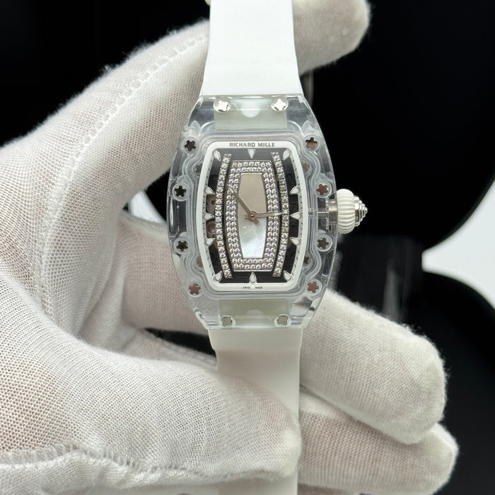 Richard Mille RM 07-02 Sapphire – Diamond Bezel White Strap
