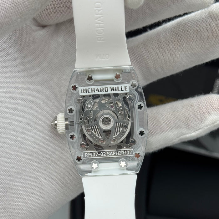 Richard Mille RM 07-02 Sapphire – Diamond Bezel White Strap