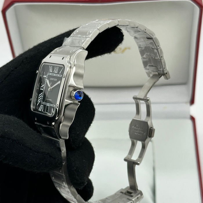 Cartier Santos de Cartier stainless steel black Automatic