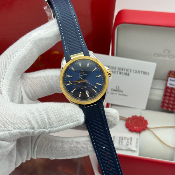 Omega Seamaster Aqua Terra 150M Co-Axial Master Chronometer 41mm Blue Dial Two-Tone