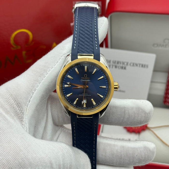 Omega Seamaster Aqua Terra 150M Co-Axial Master Chronometer 41mm Blue Dial Two-Tone