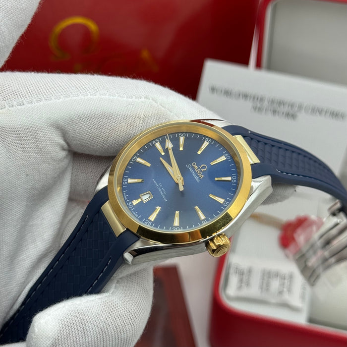 Omega Seamaster Aqua Terra 150M Co-Axial Master Chronometer 41mm Blue Dial Two-Tone