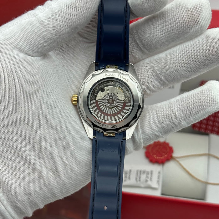 Omega Seamaster Aqua Terra 150M Co-Axial Master Chronometer 41mm Blue Dial Two-Tone