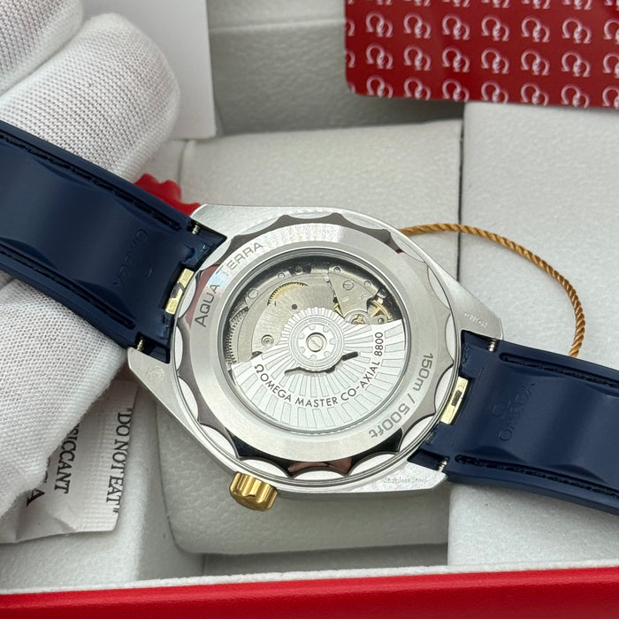 Omega Seamaster Aqua Terra 150M Co-Axial Master Chronometer 41mm Blue Dial Two-Tone