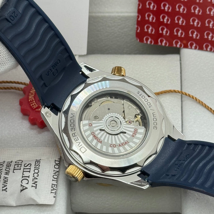 Omega Seamaster Diver 300M Co-Axial Master Chronometer 42mm Steel & Yellow Gold Blue Dial