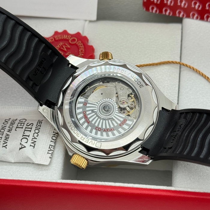 Omega Seamaster Diver 300M Co-Axial Master Chronometer Chronograph 44mm Steel & Yellow Gold Black Dial