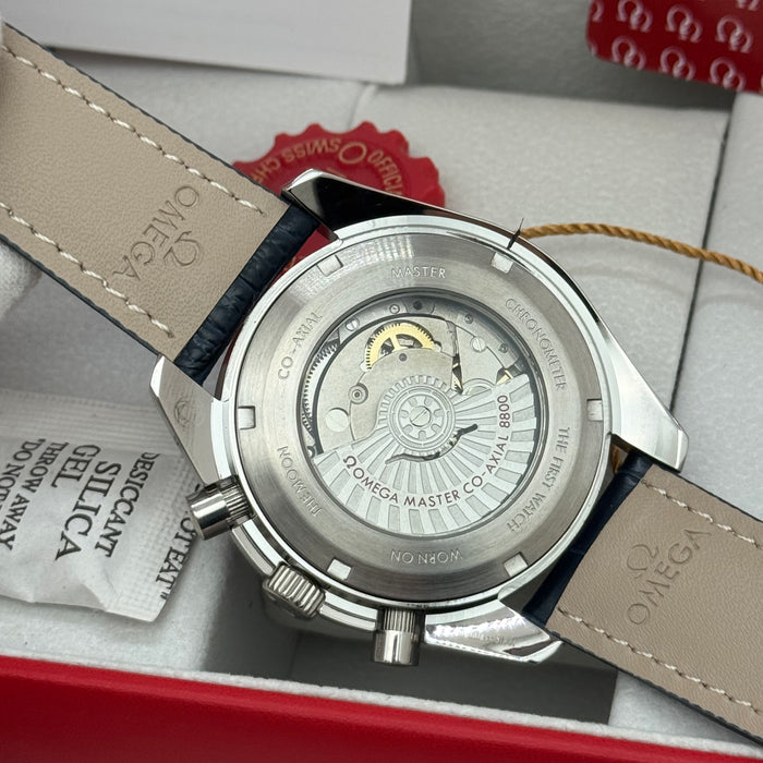 Omega Speedmaster Moonphase Co-Axial Master Chronometer Chronograph 44.25mm Blue Dial