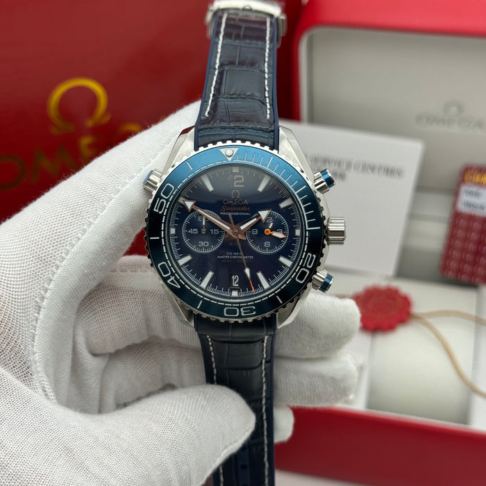 Omega Seamaster Planet Ocean 600M Co-Axial Master Chronometer Chronograph 45.5mm Blue Dial