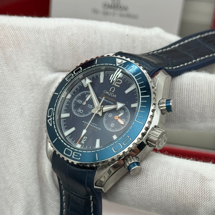 Omega Seamaster Planet Ocean 600M Co-Axial Master Chronometer Chronograph 45.5mm Blue Dial