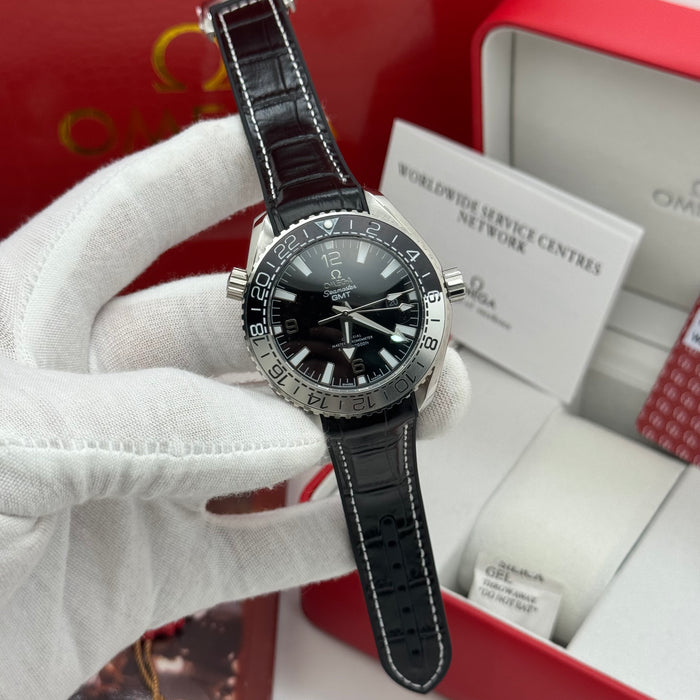 Omega Seamaster Planet Ocean 600M Co-Axial GMT 43.5mm – Black Dial, Silver Bezel
