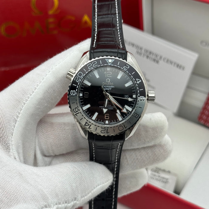 Omega Seamaster Planet Ocean 600M Co-Axial GMT 43.5mm – Black Dial, Silver Bezel