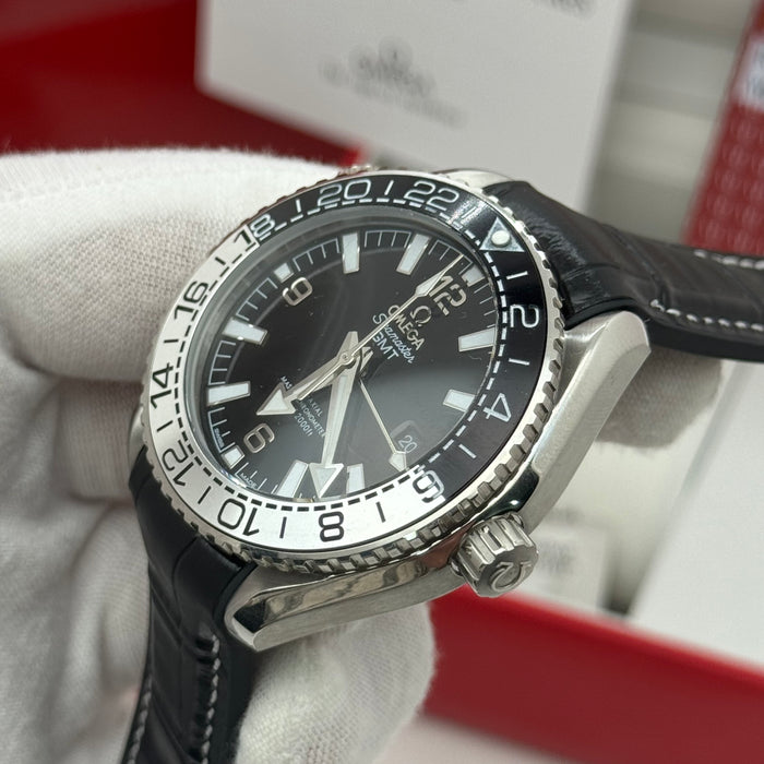 Omega Seamaster Planet Ocean 600M Co-Axial GMT 43.5mm – Black Dial, Silver Bezel