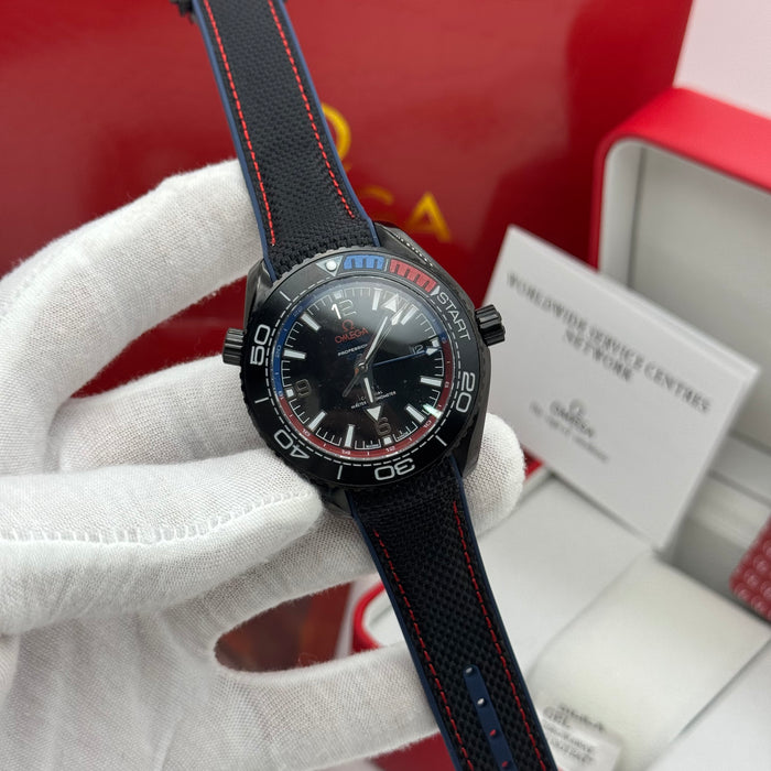 Omega Seamaster Planet Ocean 600M “Deep Black” America’s Cup Edition – Co-Axial Master