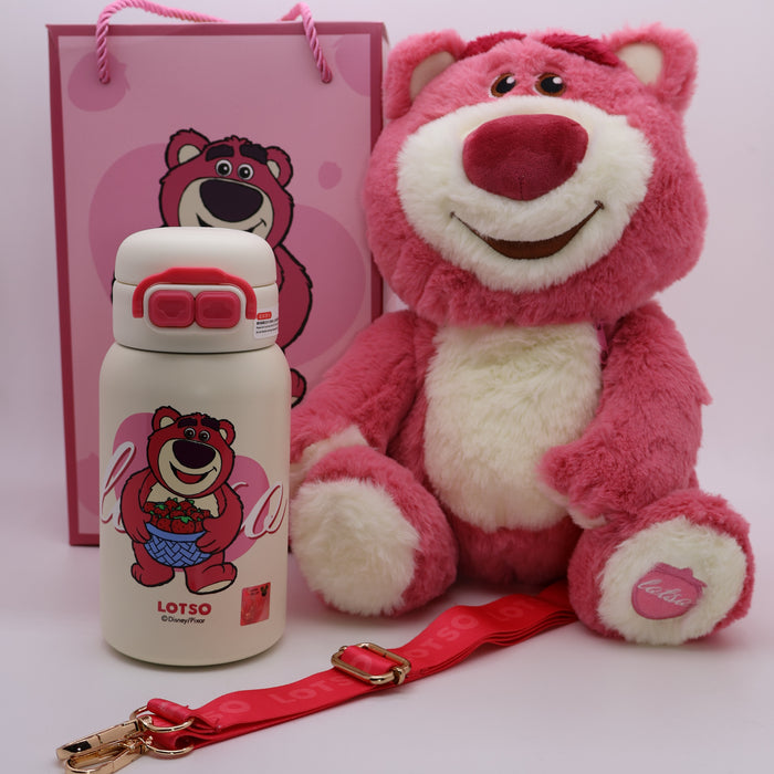 Disney Plush Medium Water Bottle 520mL Toy Story Lotso & Mickey Mouse