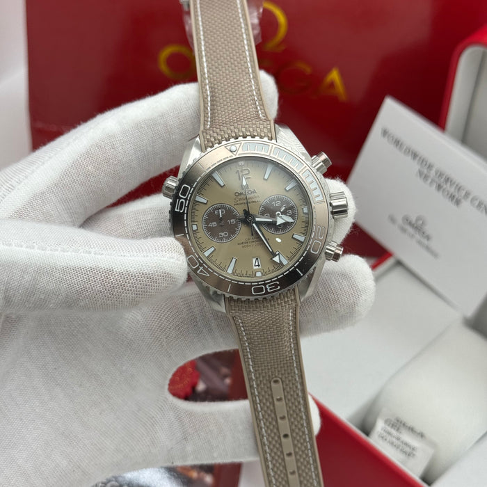 Omega Seamaster Planet Ocean Chronograph 45.5mm – Beige Dial, Automatic Co-Axial