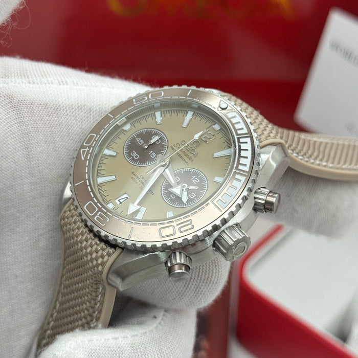 Omega Seamaster Planet Ocean Chronograph 45.5mm – Beige Dial, Automatic Co-Axial