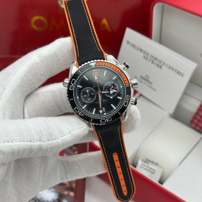 Omega Seamaster Planet Ocean Chronograph 45.5mm – Black Dial, Orange Ceramic Bezel