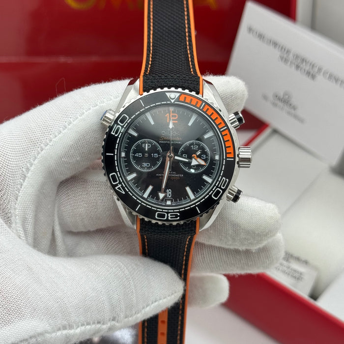 Omega Seamaster Planet Ocean Chronograph 45.5mm – Black Dial, Orange Ceramic Bezel