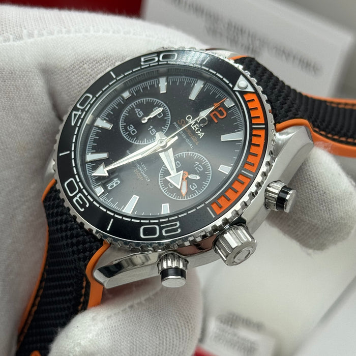 Omega Seamaster Planet Ocean Chronograph 45.5mm – Black Dial, Orange Ceramic Bezel