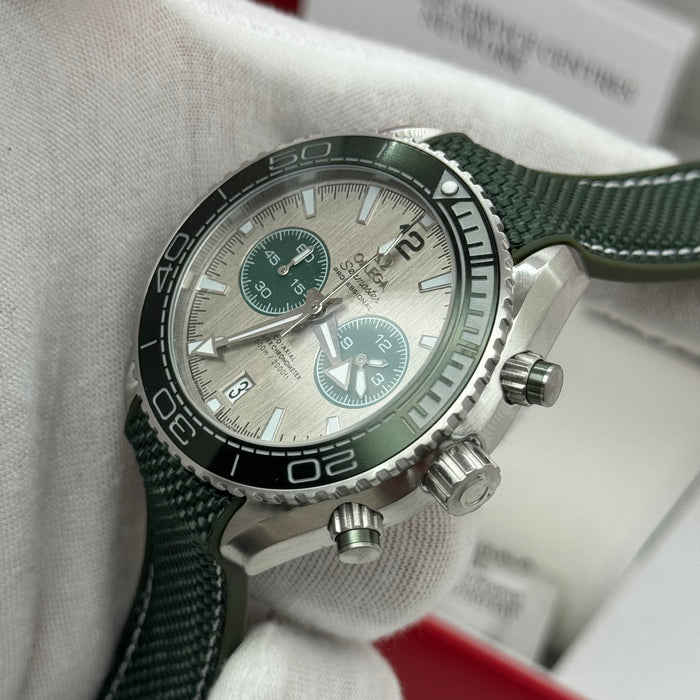 Omega Seamaster Planet Ocean Chronograph 45.5mm – Green Dial & Bezel, Co-Axial Master Chronometer
