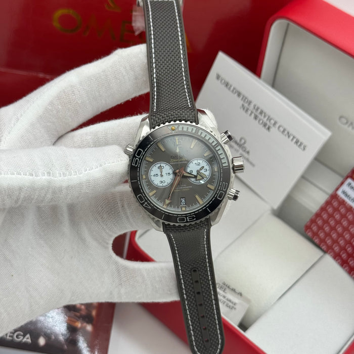 Omega Seamaster Planet Ocean Chronograph 45.5mm – Grey Dial, Black Ceramic Bezel