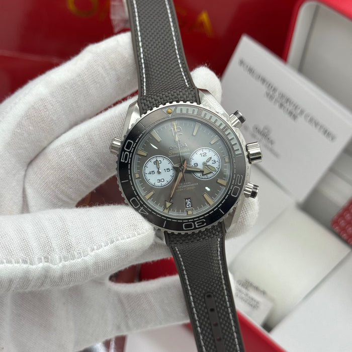 Omega Seamaster Planet Ocean Chronograph 45.5mm – Grey Dial, Black Ceramic Bezel