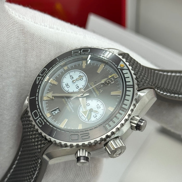 Omega Seamaster Planet Ocean Chronograph 45.5mm – Grey Dial, Black Ceramic Bezel