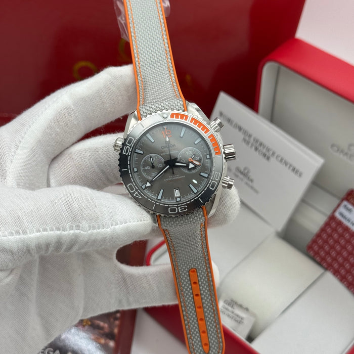 Omega Seamaster Planet Ocean Chronograph 45.5mm – Grey Dial, Orange