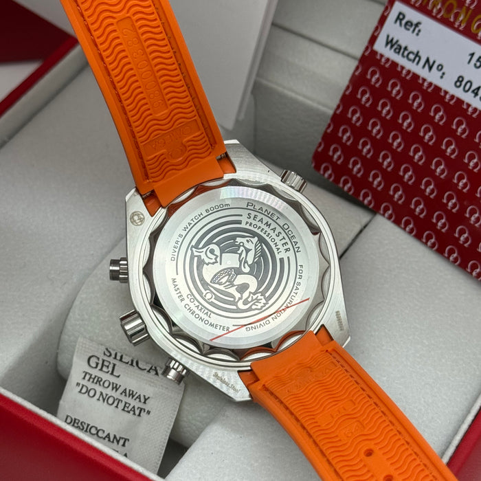Omega Seamaster Planet Ocean Chronograph 45.5mm – Grey Dial, Orange