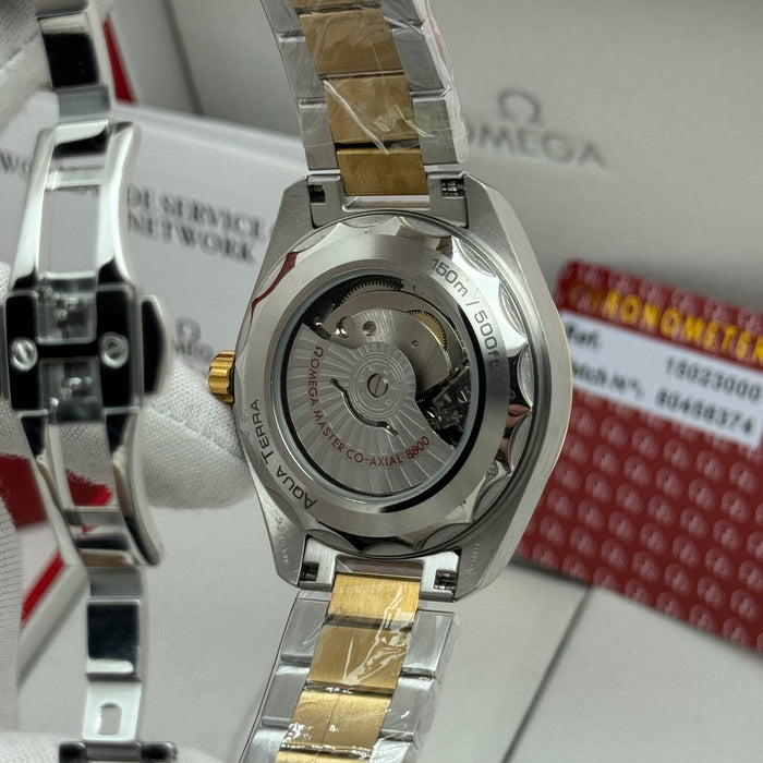 Omega Seamaster Co-Axial Master Chronometer Two-Tone Watch - Black Dial