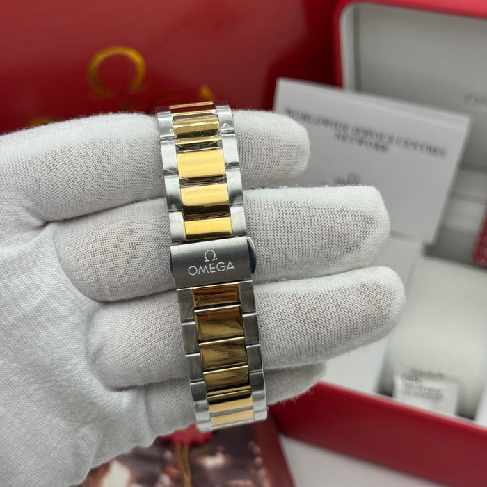 Omega Seamaster Co-Axial Master Chronometer Two-Tone Watch - Black Dial