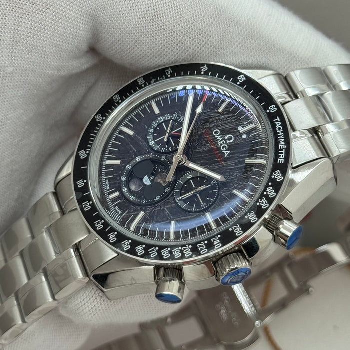 Omega Speedmaster Moonphase Co-Axial Master Chronometer Meteorite Dial
