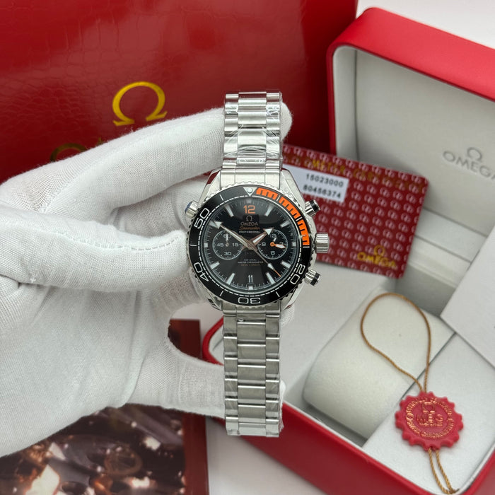 Omega Seamaster Planet Ocean 600M Chronograph – Black Dial with Orange Bezel