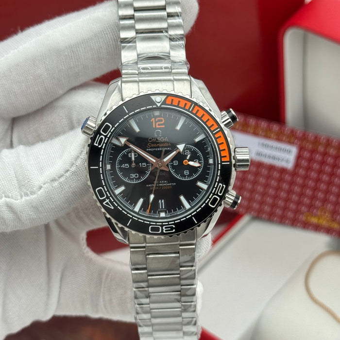 Omega Seamaster Planet Ocean 600M Chronograph – Black Dial with Orange Bezel