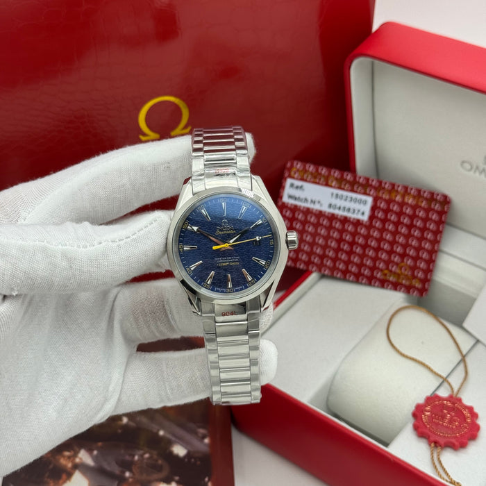 Omega Seamaster Aqua Terra 150M James Bond “Spectre” Edition – Blue Textured Dial