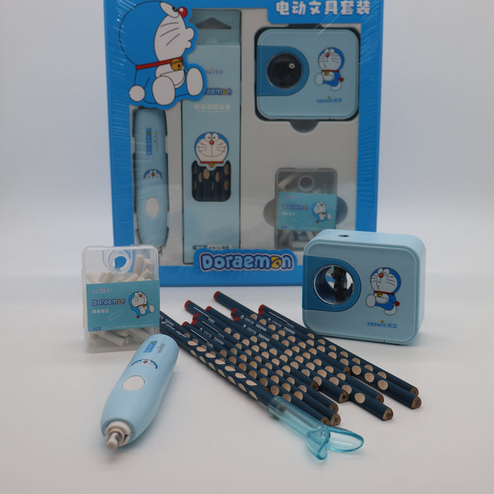 Doraemon Astronomy Electric Stationery Set Gift Box  Three-Piece Gift Original