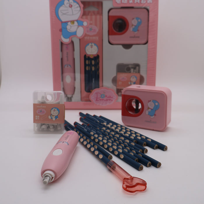 Doraemon Astronomy Electric Stationery Set Gift Box  Three-Piece Gift Original