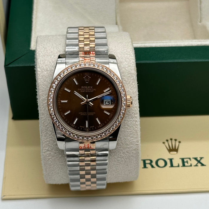 Rolex Datejust 36mm Two-Tone  Brown Dial