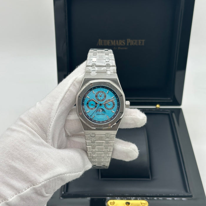 Audemars Piguet Royal Oak Perpetual Calendar – Turquoise Blue Dial – Swiss Super Clone 1:1