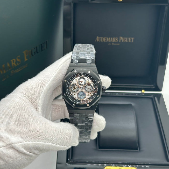 Audemars Piguet Royal Oak Perpetual Calendar Skeleton – Black Ceramic Look – Swiss Super Clone 1:1