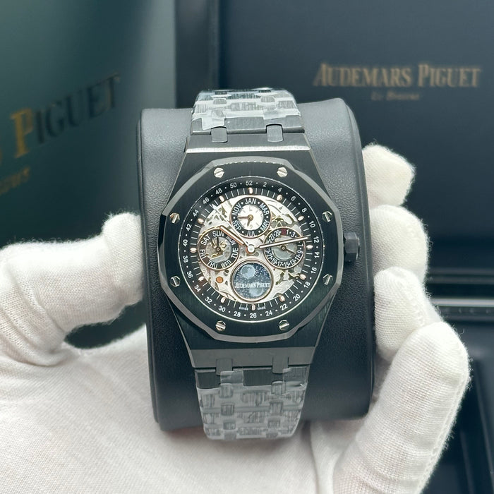 Audemars Piguet Royal Oak Perpetual Calendar Skeleton – Black Ceramic Look – Swiss Super Clone 1:1