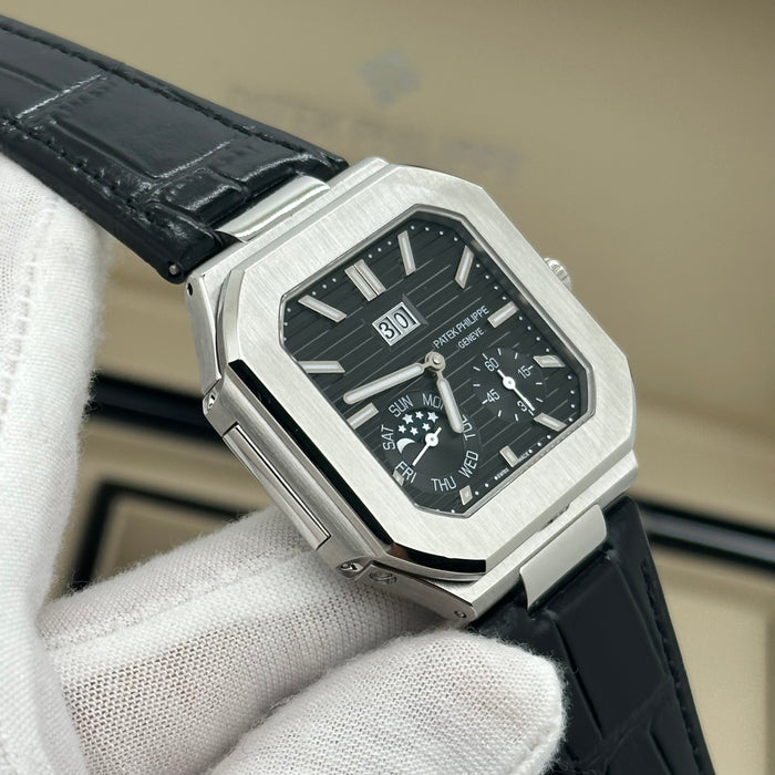 Patek Philippe Gondolo Annual Calendar – Black Dial – Leather Strap – Swiss Super Clone