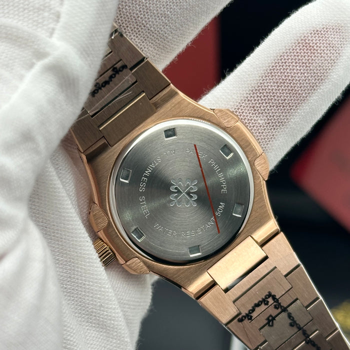 Patek Philippe Nautilus 33MM Rose Gold  – Diamond Bezel (Luxury Edition)
