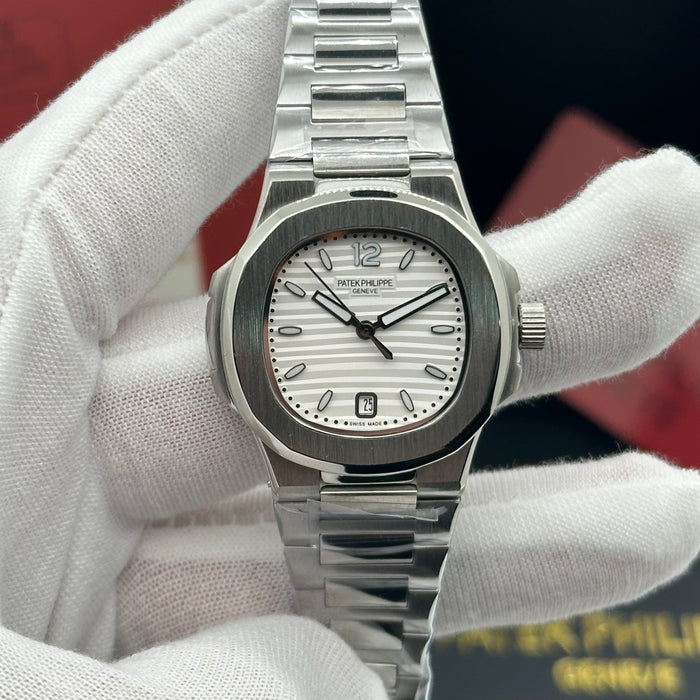 Patek Philippe Nautilus-Style Stainless Steel 3MM Watch – White Dial Edition