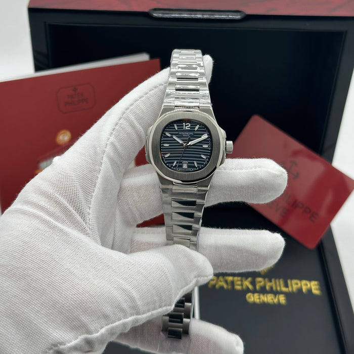 Patek Philippe Nautilus-Style Stainless Steel Watch – Black Dial Edition