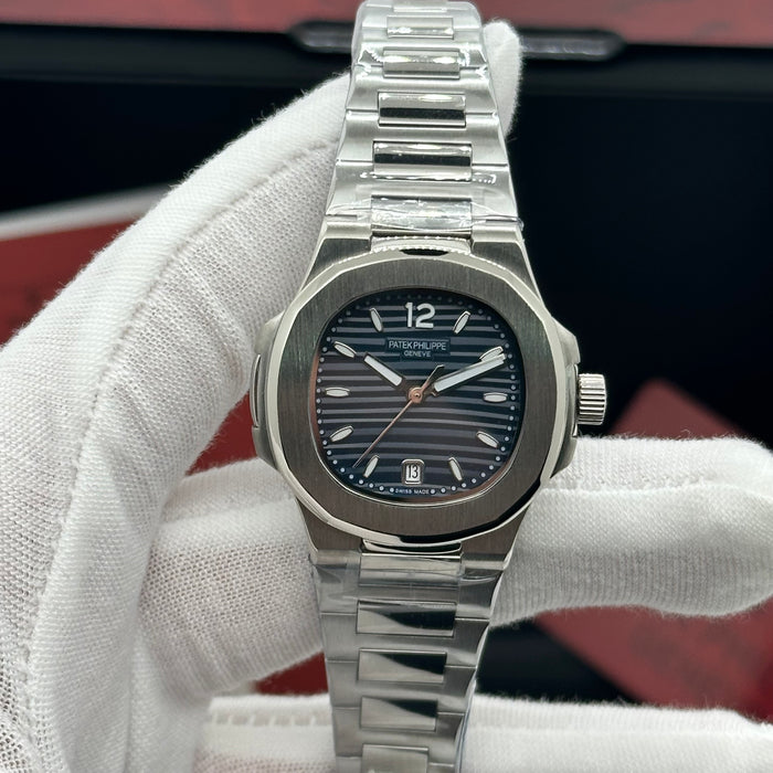Patek Philippe Nautilus-Style Stainless Steel Watch – Black Dial Edition