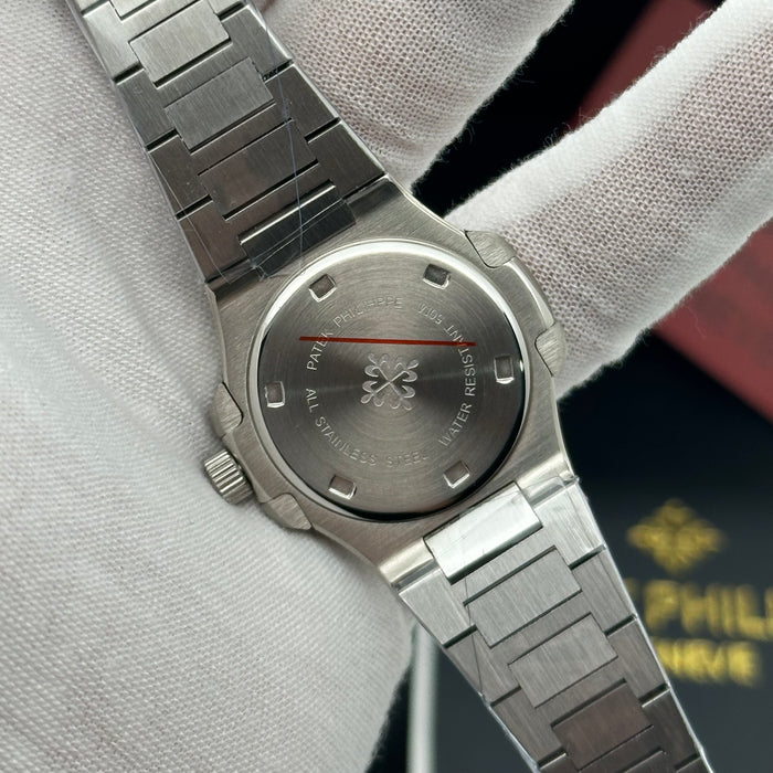 Patek Philippe Nautilus-Style Stainless Steel Watch – Black Dial Edition