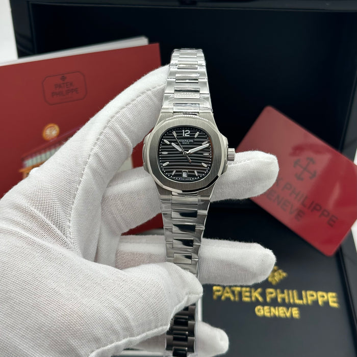 Patek Philippe Nautilus-Style Stainless Steel 33MM Watch – Black Dial
